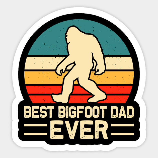 Best Bigfoot Dad Ever Sasquatch Father's Day Sticker by The WYLD Tribe